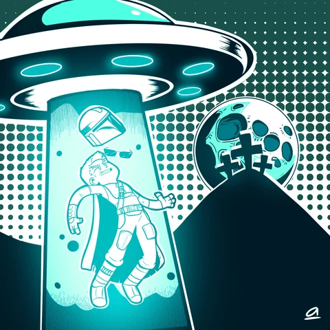 Avatar de DXP2: un personaje abducido por un platillo volador